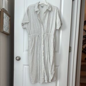 Striped White and Black Dress